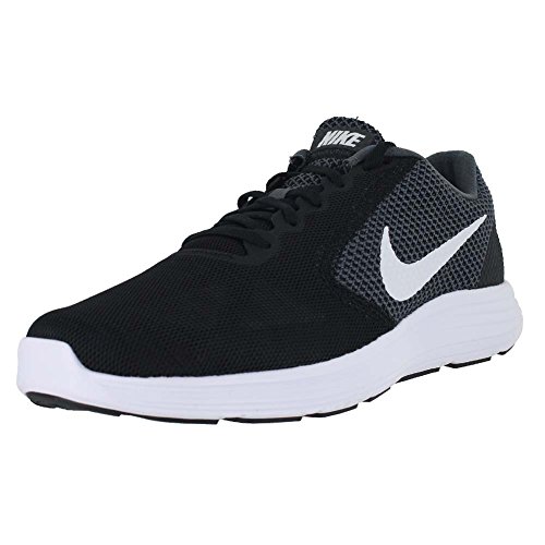 Nike men s revolution 3 dark grey/white/black running s…