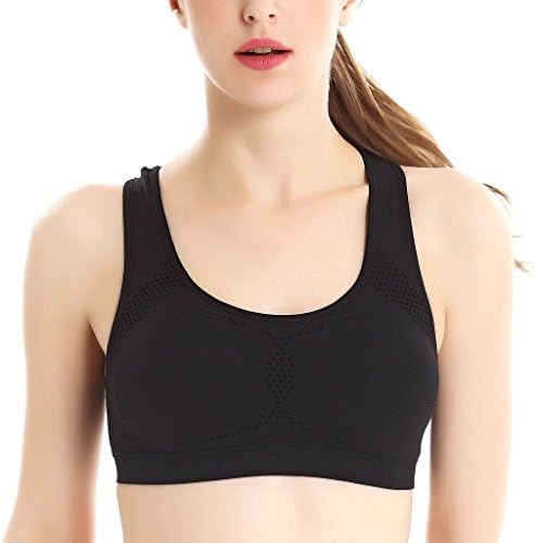 Womens Sport Bra set Yoga Underwear Knitted Bras 8018 Black XL