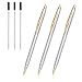 Cambond Ballpoint Pens, Silver Guest Pen Stainless Steel Pens for Guest Book Uniform Christmas Gift - Black Ink (1.0mm Medium Point), 3 Pens with 3 Extra Refills (Silver) - CP0104
