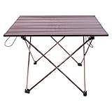 Himal Portable Ultralight Folding Aluminum Table Camping Picnic Roll Up Table 22 x 18