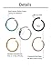 Mudder 16 Gauge Stainless Steel Nose Ring Hoop Body Piercing Ear Hoop Seamless Clicker Ring, 5 Colors, 5 Pieces