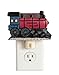 Train Table Lamp with Matching Night Light - Fantastic Hand Painted Details