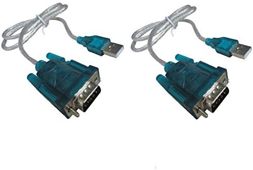 USB to Rs232 COM Port Serial PDA 9 Pin Db9 Cable Adapter USB 2.0 to Serial (9-Pin) DB-9 RS-232 Converter Cable (CB-DB9P) Pack of 2 Pcs
