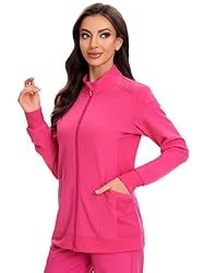COZYFIT Scrub Jackets for Woman, Zip Front Nurse