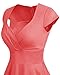 Bbonlinedress Women Vintage Swing Dress Short 1950s Retro Formal Cocktail Party Dresses Coral XS