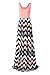 shangke Womens Zig Zag Scoop Neck Wave Striped Tank Maxi Long Dress