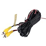 Car Replacement RCA Video Cable Wire Cord Extension Cable for Backup Camera Front Side Rear View Camera Dash DVD and Parking Monitor with Detection Wire Reverse Trigger Lead (10M/30FT)