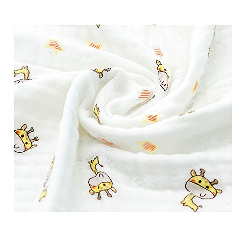 Boshiho 9 Layer Soft Muslin Cotton Swaddle Blanket Bath Towel for Newborn Baby/Kids Best For Sensitive Skin and To Prevent Bacterial Infections (Deer) - Thumbnail 3