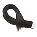Tape in Hair Extensions Remy Hair 22inch Off Black #1B Straight Unprocessed Remy Human Hair Seamless Skin Weft Glue on Hair Extensions 50g 20pcs Per Package