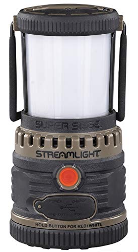 Streamlight 44947 Super Siege 120V AC, Rechargeable and Portable USB Charger, Coyote - 1,100 Lumen Streamlight 44947 Super Siege 120V AC, Rechargeable and Portable USB Charger, Coyote - 1,100 Lumen