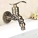 Wall Mount Faucet Kitchen Sink Faucet Bathroom Sink Faucet Antique Brass Single Handle Water Tap for Washing Machine G1/2