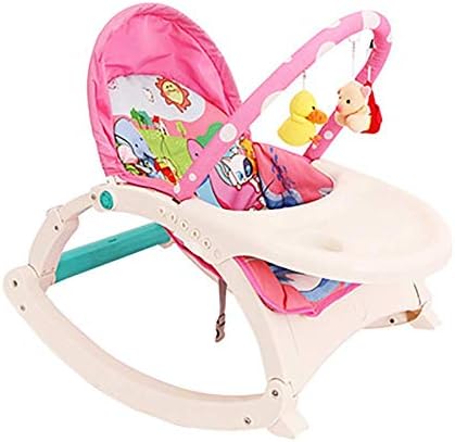 赤ちゃん用ロッキングチェアバウンサーシートプレートと音楽付き多機能ライト折りたたみ式快適