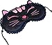 Gent House Black Cat Kitty Eye Sleep Mask Sleeping Eye Blinder Shade
