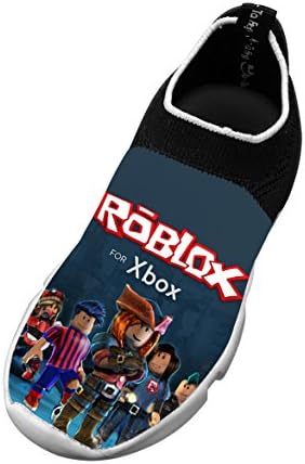 Roblox Xbox R Unisex Children Breathable Mesh EVA Leisure FlyKnit Sneaker Runner 3D Printed Elasticity Shoes 13 D(M) US Big kid