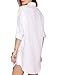 Richlulu Womens Boyfriend Style Lapel Casual Frock Longline Shirt Dress Blouse(L,White)