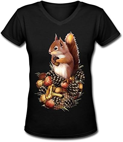 War Game 76 Nut Art Women's Black Small V-neck T-Shirt