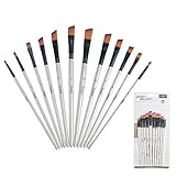 Snoya Acrylic Paint Brushes Set 12 Pcs Nylon Hair