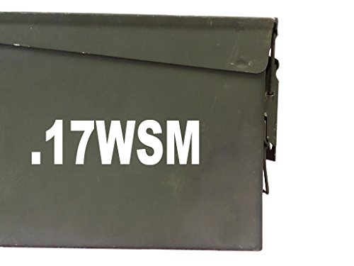 FGD .17 WSM Ammo Box Decal Sticker Label Set Two 6.5"x1.5 One 3"x0.75" (Labels Only Ammo Can NOT Included)