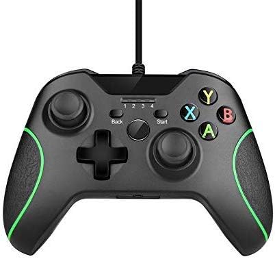 Maliralt Xbox One Controller LP29 Wired Gamepads Joysticks with USB for Xbox One/Xbox One X with 3.5mm Headset Audio Jack Function（Third Party Product）-Black
