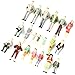 Iceyon 20pcs G Scale Model People Painted Passenger Figures Train Architectural Diorama Miniature Scenery Layout (Mixed Poses 1:25)