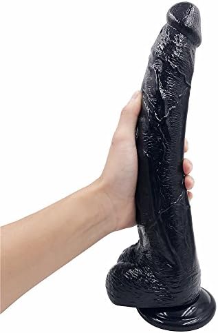 Women Adult HugeD-il-d-0 with Sculpted Skin Details Casual Toy Realistic Strong Base with Secret Shipping Molded from a Real Pen-is ATXC-K3-30A (12.79") (Black)