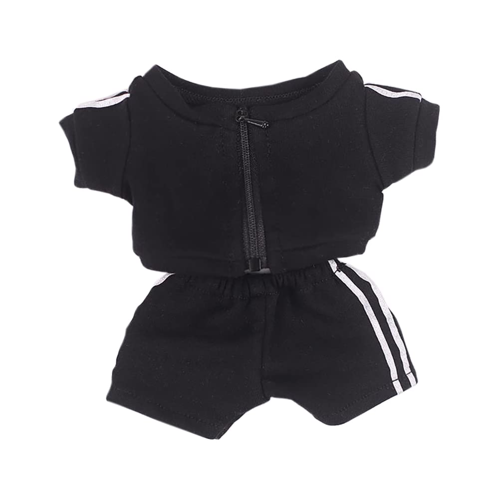 niannyyhouse Sportswear Uniforms 7.8"（20CM） Plush Doll Stuffed Figures Toys Clothes (Black)