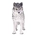Jili Online Lifelike Cute Nature Wild Animal Model Figurine Action Figures Kids Playset Toy Gray Wolf