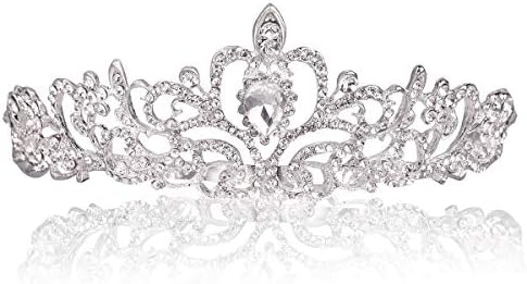 Makone Crystal Crowns and Tiaras with Comb Headband for Girl or Women Birthday Party Wedding Prom Bridal Halloween