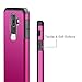 J&D Case Compatible for Galaxy J8 Case, Heavy Duty Dual Layer Hybrid Shock Proof Protective Rugged Bumper Case for Samsung Galaxy J8 Case, Fuchsia Pink