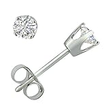 AGS Certified 1/4ct TW Round Diamond Stud Earrings in 14K White or Yellow Gold