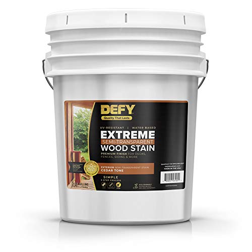 DEFY Extreme 5 Gallon Semi-Transparent Exterior Wood Stain, Cedar Tone