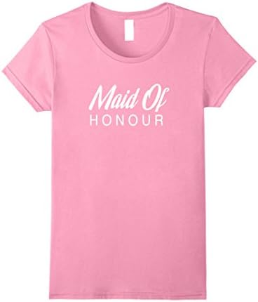 Womens Maid Of Honour Bridal Wedding T-Shirt XL Pink