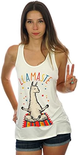 Shop Delfina Llamaste Mediating Magical Yoga Llama Funny Women's Tank Top