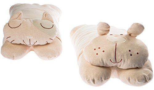 Toddler pillow with plush un-dyed organic cotton fluffy…
