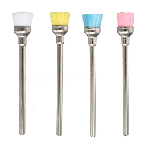 SODIAL(R) 4Pcs Brush Electric Nail Art File Drill Bit For Cleaning Brush Manicure