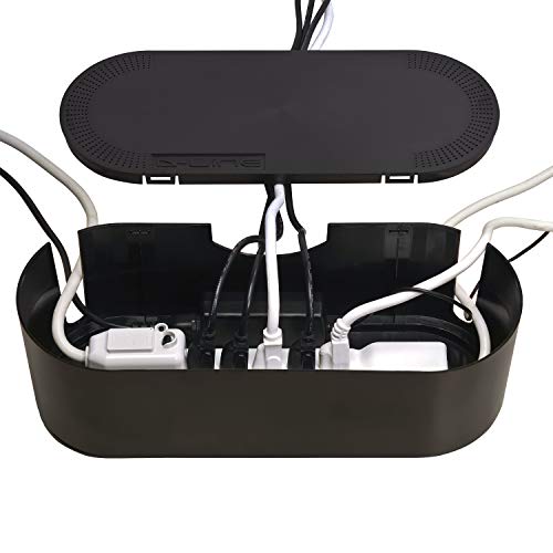 DLine Cable Management Box, Cord Organizer Box to Hide & Conceal Power