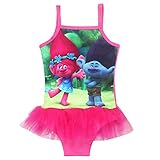 KIDHF Trolls One Piece Summer Swimsuit Girls Princess Swimwear (Rose,110/4-5Y)