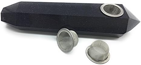Blue Crystal with 2pcs Metal Filters about 3-4 inches