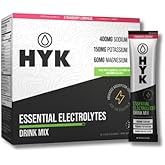 HYK Essential Electrolytes Powder Packets - Science-Backed Daily Hydration Drink Mix - Premium Electrolytes + Vitamins for Superior Absorption - Boost Recovery - Strawberry Lemonade, 30 Sticks