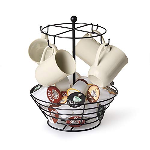 NIFTY 8830 Storage Basket Coffee Cup Carousel, One Size, Black - Thumbnail 2