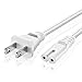 TNP 2 Prong Power Cord NEMA 1-15P to IEC320 C7 Power Cable Replacement for PS5 & PS4, Power Cord for Xbox Series S/X, Xbox One S/X, Printers, Soundbar LG, Samsung, TCL, Apple TV, 6 ft, White