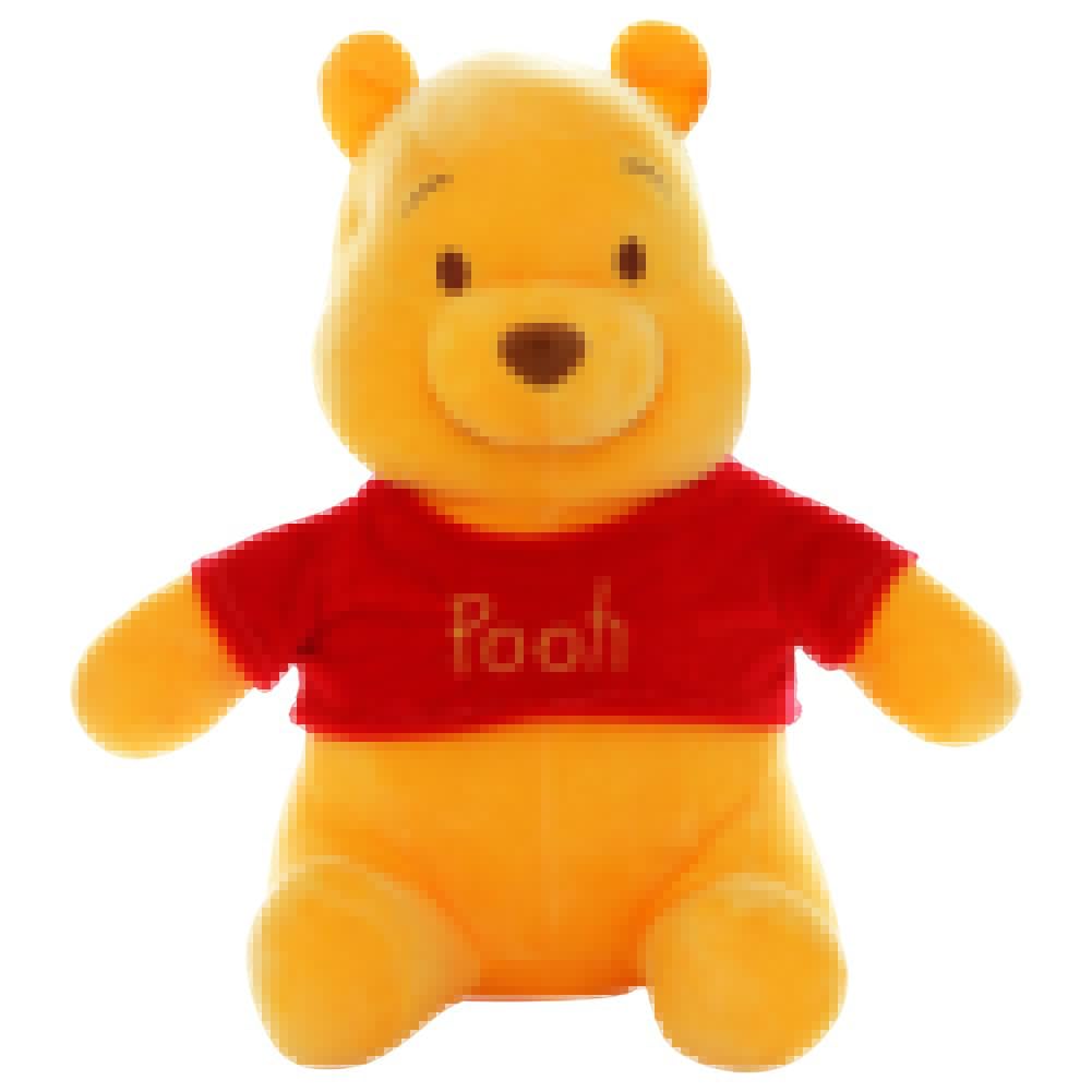 Ksopsdey Win-Nie Soft Toy, Winnie Plush Doll For Kids, Approx. 35cm, Yellow Cartoon Win-Nie Friends Plush, Wearing Classic Red T-Shirt, Suitable For All Ages