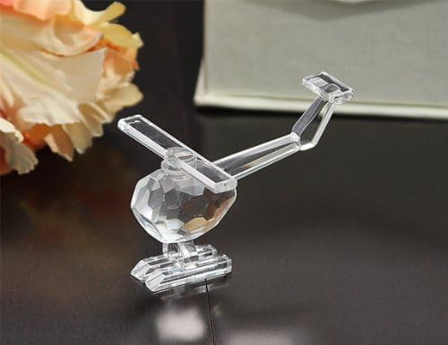 Pure Crystal Miniature Helicopter - Chpper in Fancy Favor Box