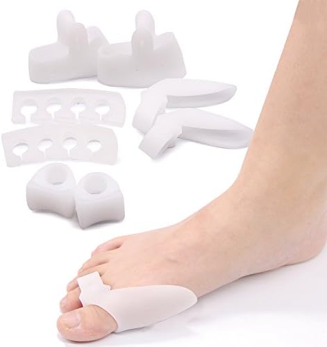 8pcs Silicone Gel Bunion Relief Splints Kit - Big Toe Spreaders, Bunion Protectors, Toes Spacers, Forefoot Cushions with Shield