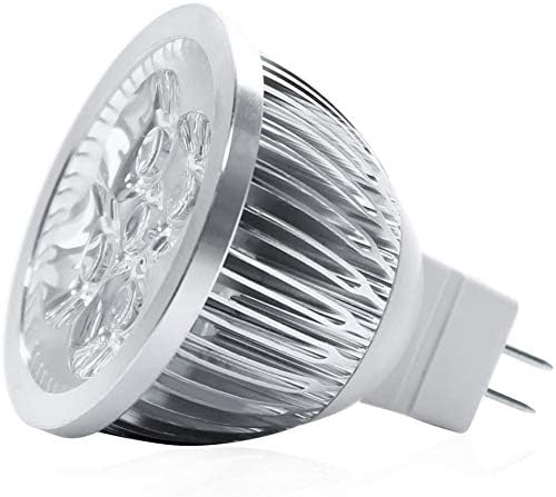 Bulb King 10Pack M16 Led Bulb GU5.3, 12V, 4W 100% Aluminum Reflector,Dimmable, 450lm,50W Halogen Equivalent 3200K Warm White,Spotlight, Recessed Lighting, Track Lighting,