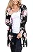 ECOWISH Womens Boho Irregular Long Sleeve Wrap Kimono Cardigans Casual Coverup Coat Tops Outwear Black2 XL