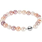 VN Jewelry Handmade Women's Pearl Bracelet 8-9mm Freshwater Cultured Pearl Bracelet Length 7.6In