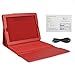 Generic Leather Case with Bluetooth Wireless Keyboard for iPad 2/3/4 (Red Case for Apple Ipad 2 3 4)