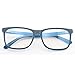 kirka Blue Light Blocking Glasses - Computer Eyewear for Deep Sleep - Digital Eye Strain Prevention (BLUE/BLUE/BLUE)