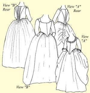 Robe à L'Anglaise en Faurreau or English Nightgown Pattern (Size 16)